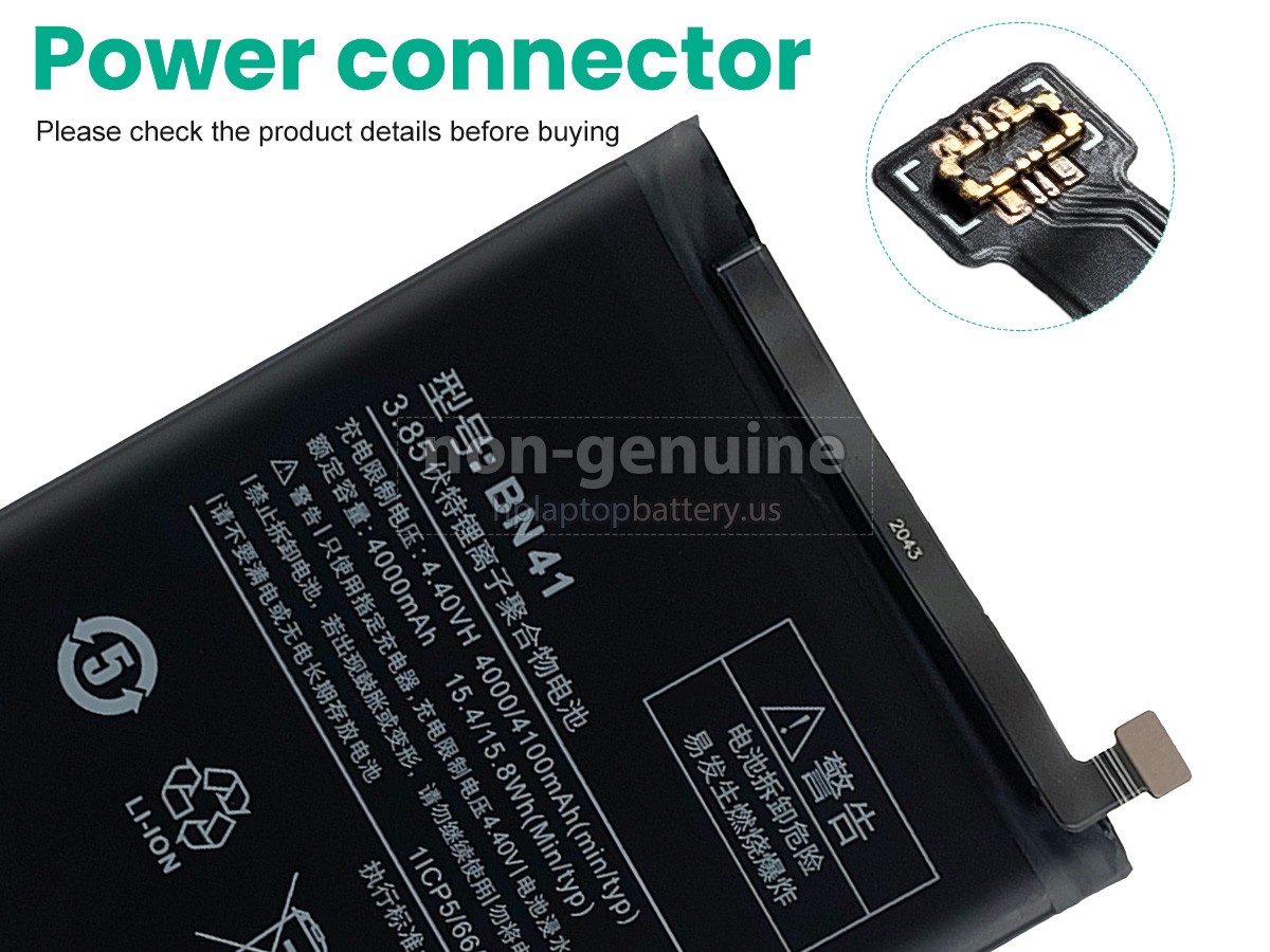 replacement XiaoMi NOTE 4 battery
