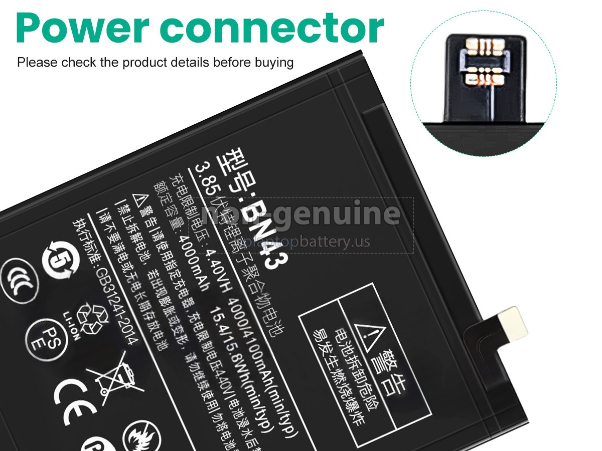 replacement XiaoMi NOTE4X battery