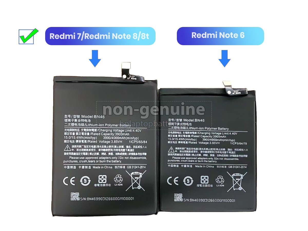 replacement XiaoMi BN46(1ICP5/65/84) battery
