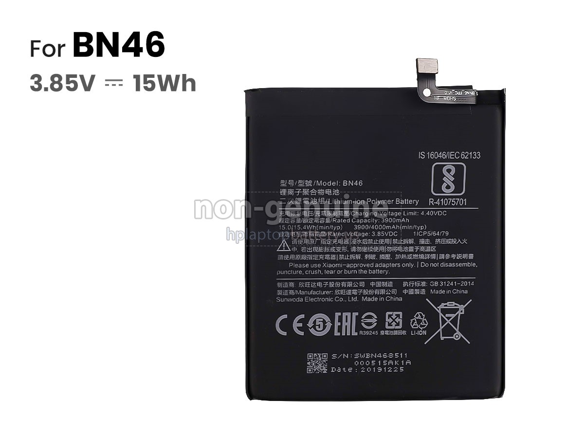 replacement XiaoMi BN46(1ICP5/65/84) battery