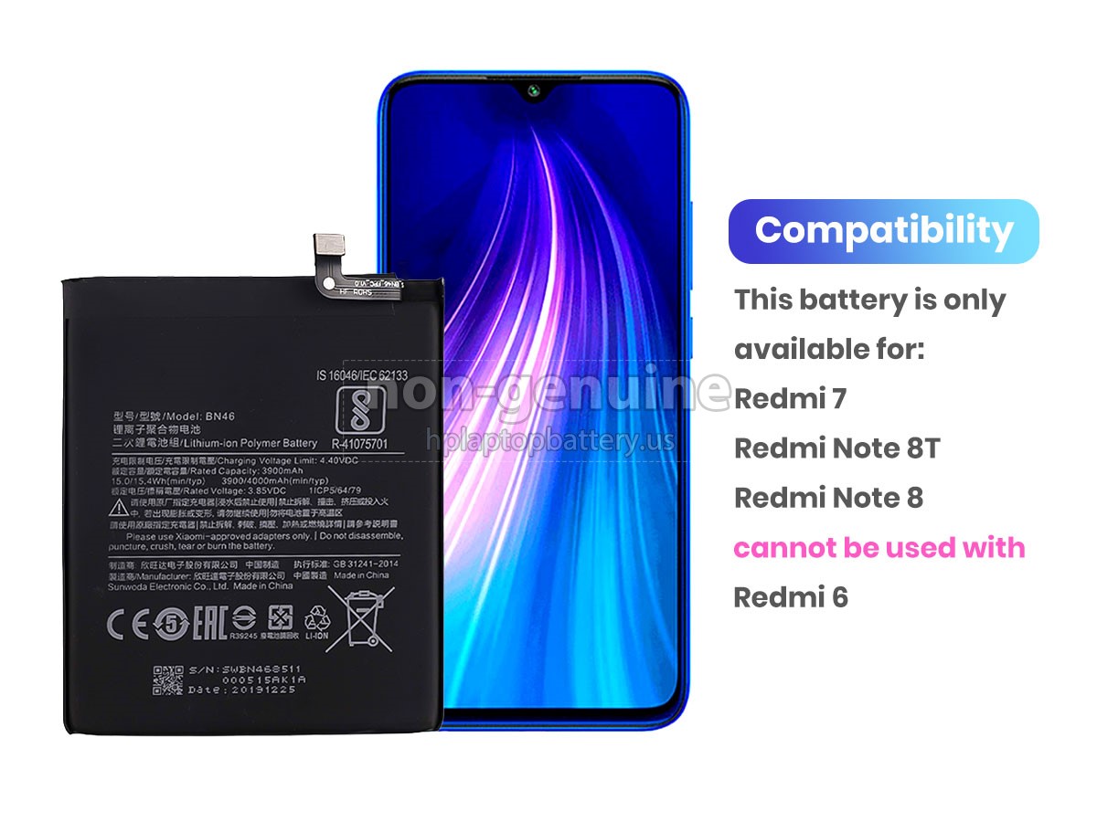replacement XiaoMi BN46(1ICP5/65/84) battery