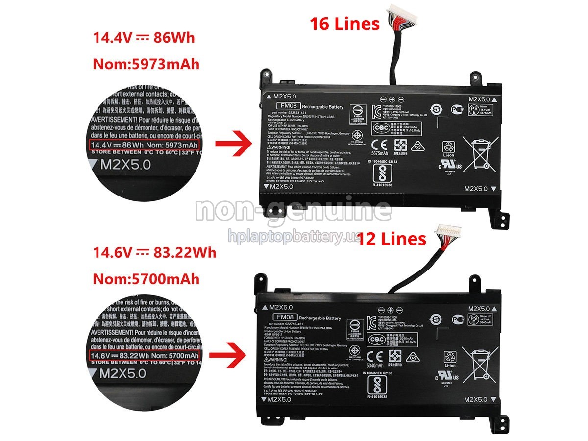 replacement HP Omen 17-AN021NA battery