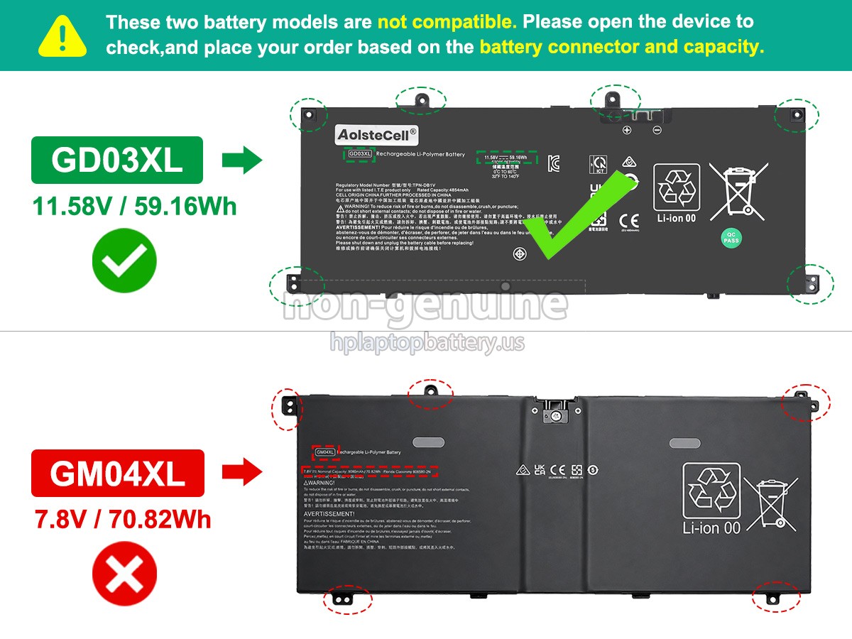 replacement HP OmniBook X 14-KA0004NT battery