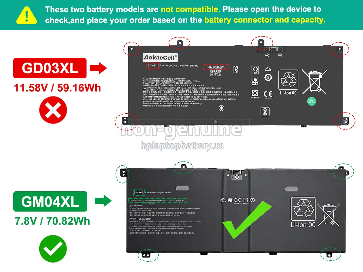 replacement HP OmniBook X 14-KA0004NT battery