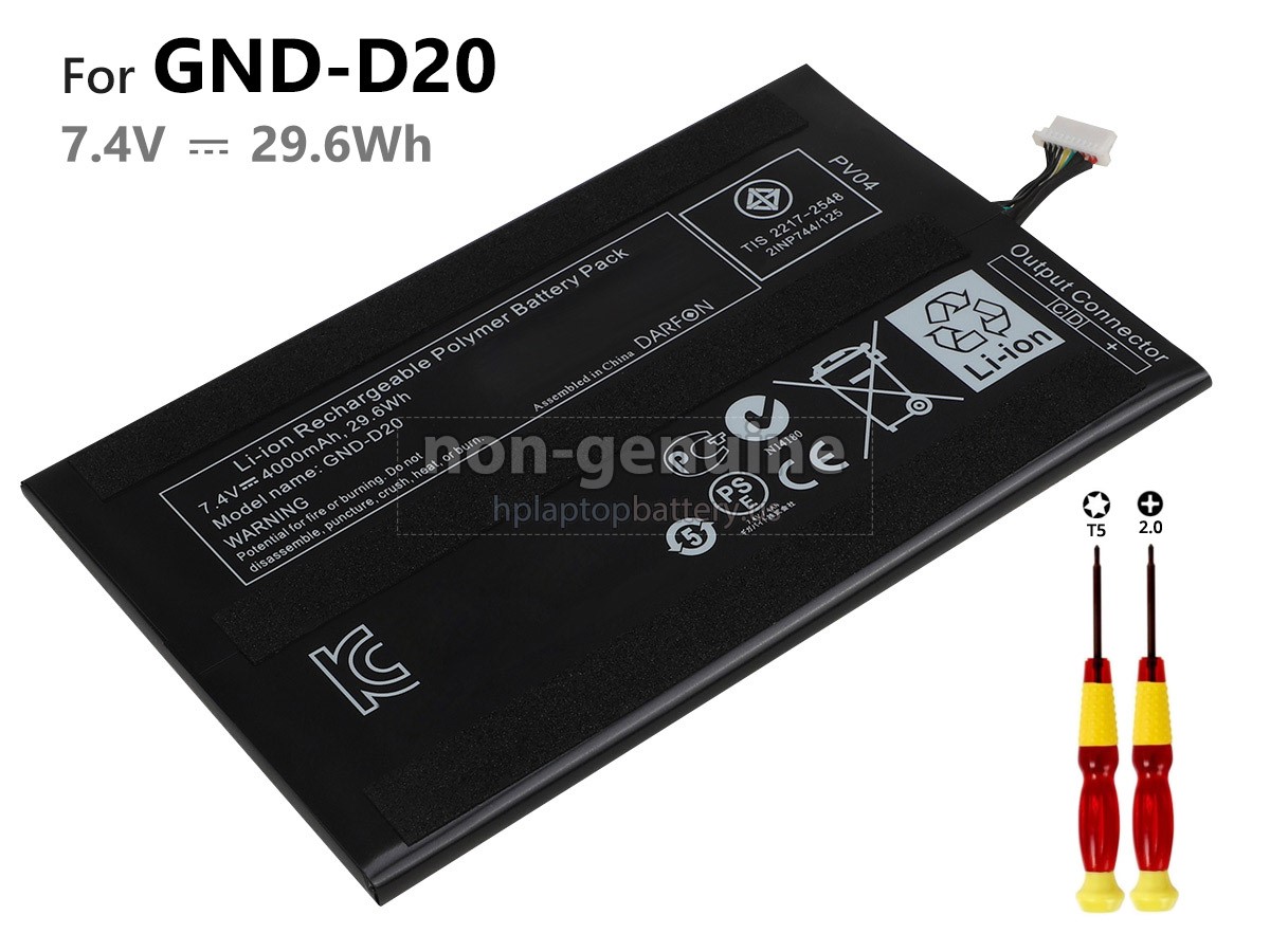 replacement Gigabyte GND-D20 battery