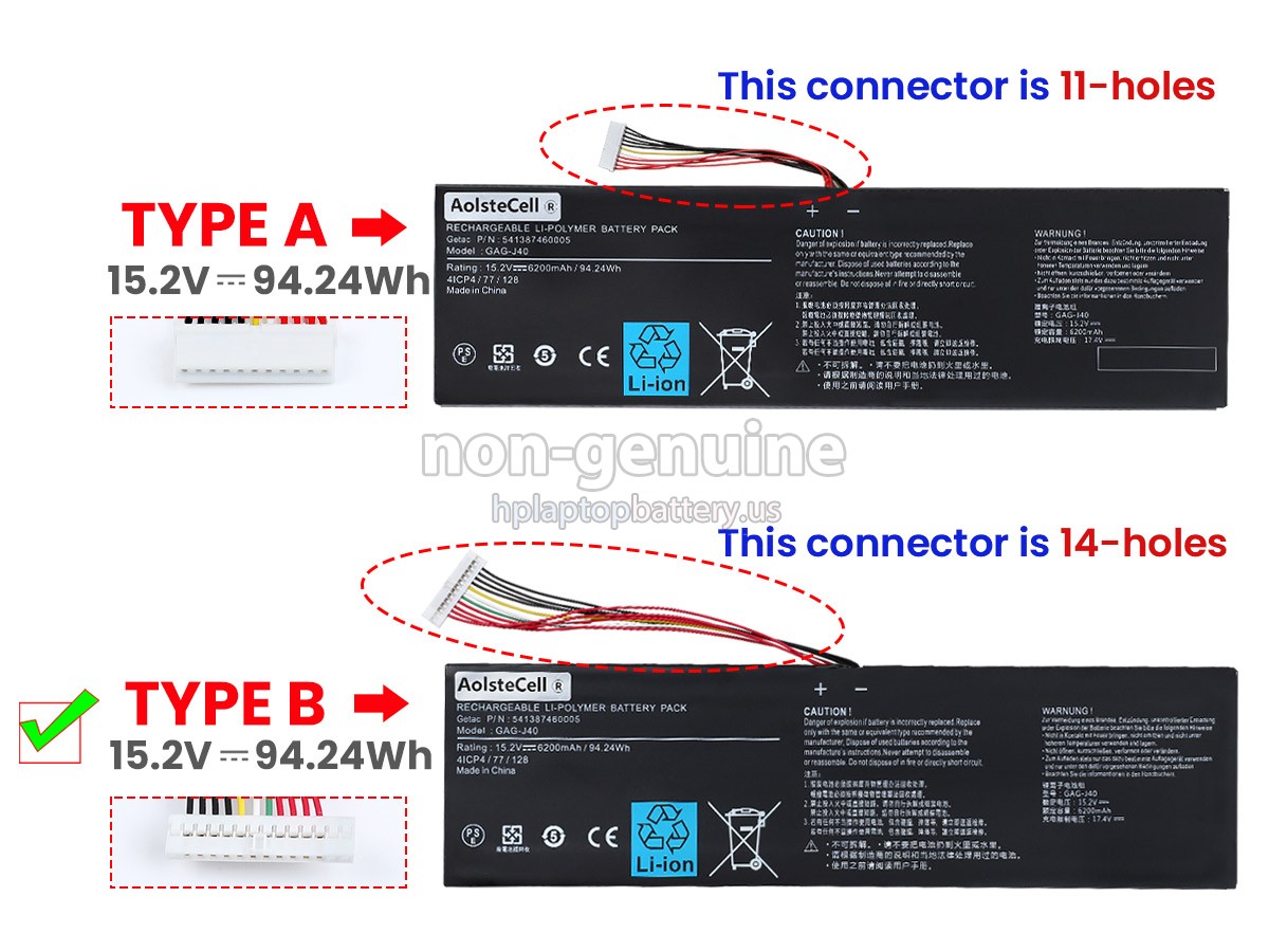 replacement Gigabyte AERO 17 HDR (INTEL 9TH GEN) battery