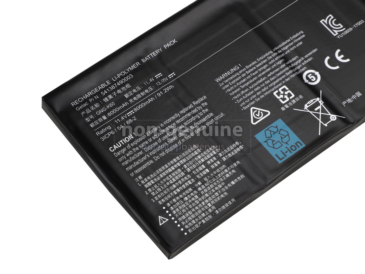 replacement Gigabyte P56XT V7 C52W10-FR battery