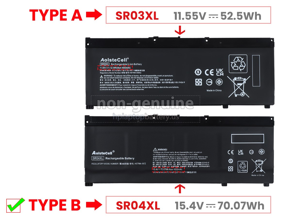 replacement HP Omen 15-DC1002NT battery
